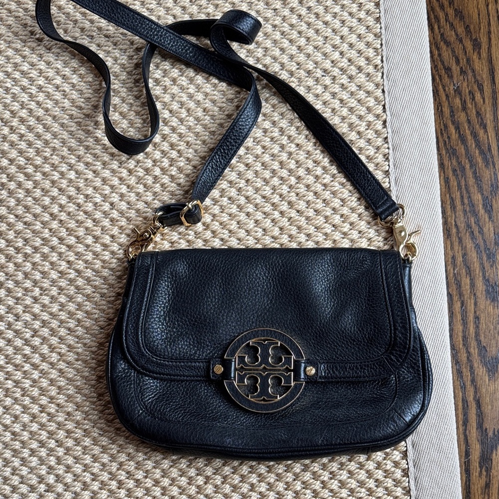 Black Leather Crossbody Bag